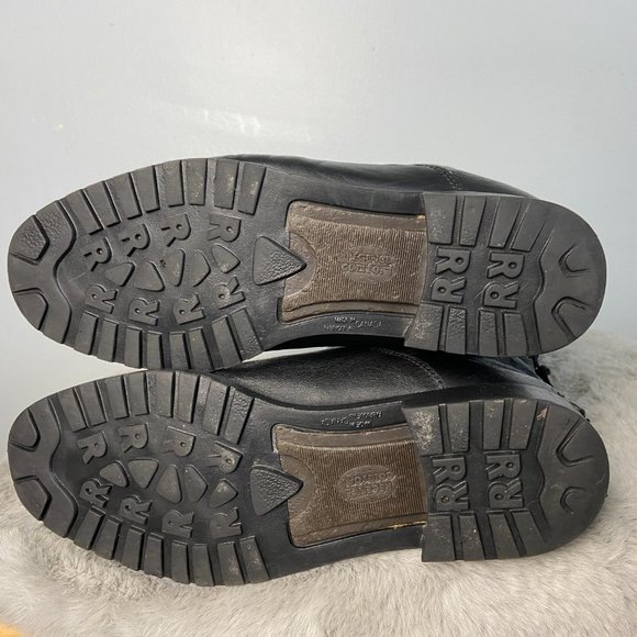 COLLEGE by Regence Vintage Black Leather Pull On Boots Size 8 - Picture 9 of 10